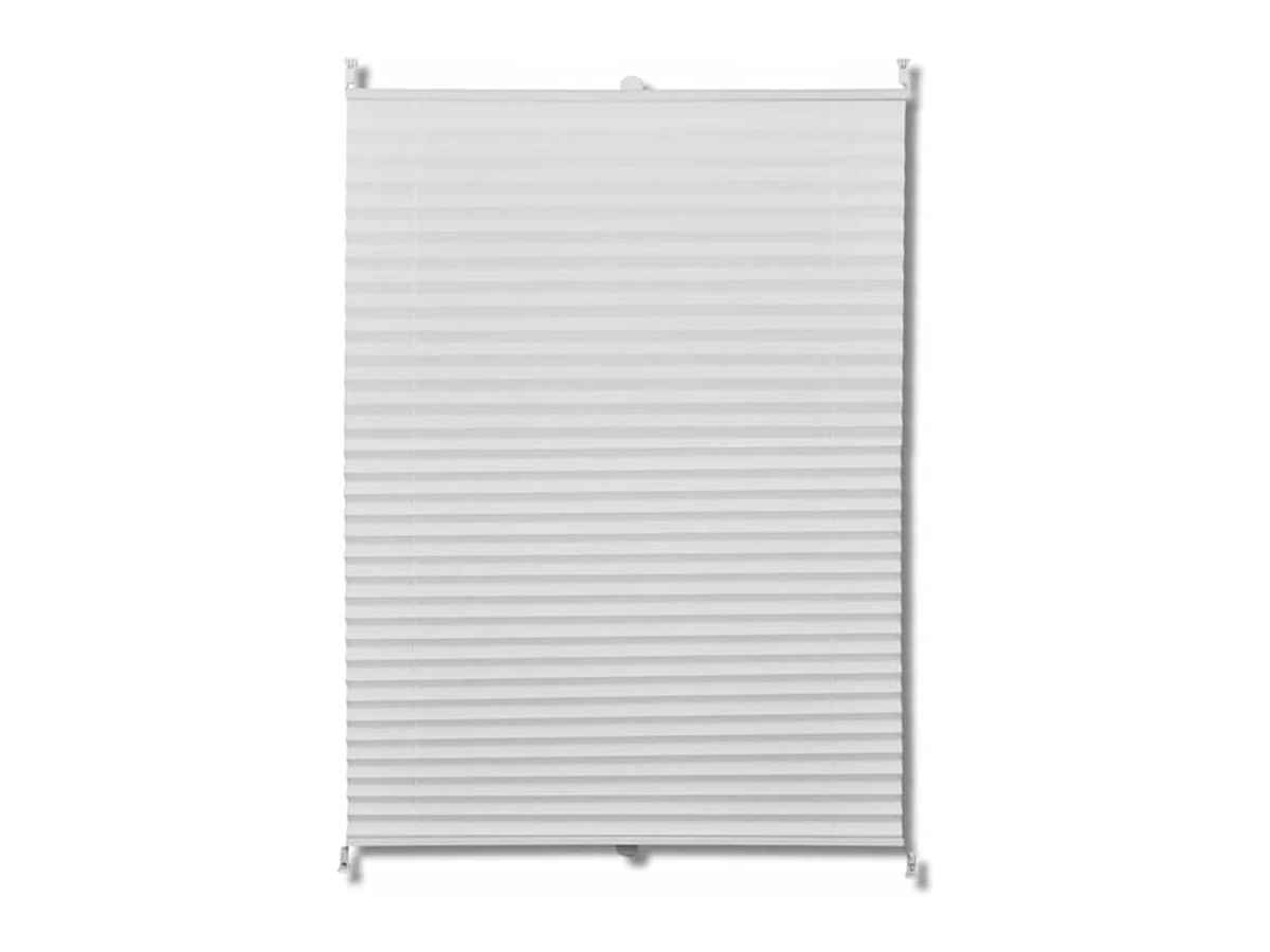 Vit plisségardin med aluminiumlister i 70 × 200 cm